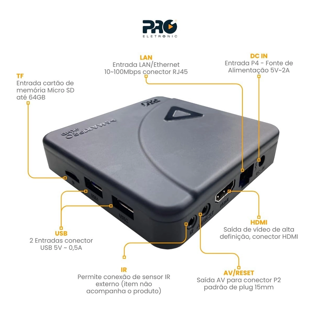 TV Box Android 4K Quad Core com Anatel